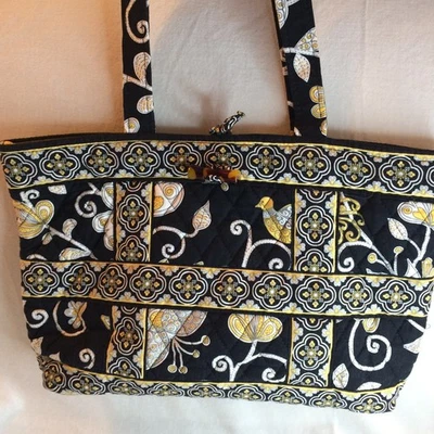 Bolso de Mano Vera Bradley YELLOW BIRD Pequeño Tic Tac Cierre de Palanca Foto 1 de 4