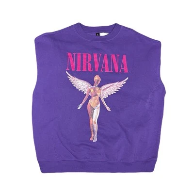 H&M Divided Nirvana In Utero 圆领运动衫 尺寸 M — 第 1/4 张图片