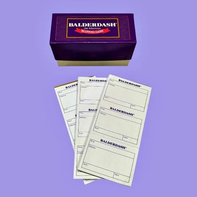 Balderdash Game 1984 Replacement Pieces Cards with Box and Definition Sheets - Image 1 of 4