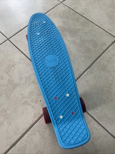 22" Skateboard Mini Cruiser Penny Style Board Kunststoff Deck. Blau/Rot - Bild 1 von 2