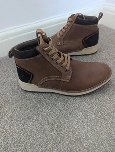 Hush Puppy Womens Brown Boots Ankle Boots Leather Lace Up UK Size 6 - Picture 1 of 11
