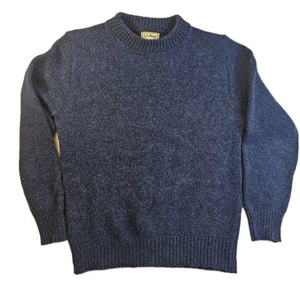 Vintage L.L Bean Mens Freeport Maine Blue Wool Blend Sweater Size Medium USA - Picture 1 of 9