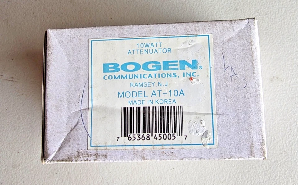 2x Bogen At-10a 10 Watt Attenuator Stainless Volume Control