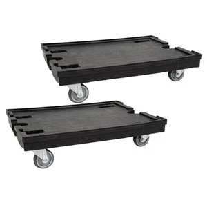 PROFI Schwerlast Transportroller 80x60 cm, schwarz, gebraucht, 2er Set - Bild 1 von 8