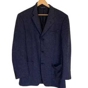 Coppley Ermenegildo Zegna Men's Vincent Navy Wool Cashmere Blazer Size 42L - Picture 1 of 14