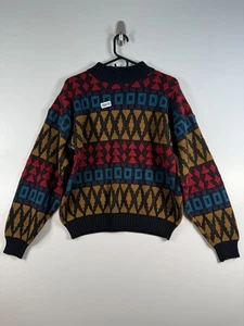 Vtg Gitano Unisex Crewneck Geometric Acrylic Sweater Multicolor Sz S 21x23.5 - Picture 1 of 9