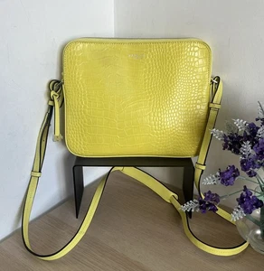Radley Umhängetasche Malton Cross gelb Leder Kroko-Optik - Bild 1 von 24