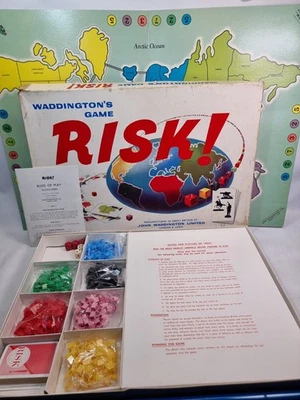 Risk! Board Game by Waddingtons 1960s Vintage Complete Contents Nice Condition  - Image 1 of 4
