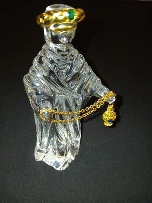 Gorham Crystal Nativity King Gaspar 6.5” Figurine Gold Accents w/Box - Germany - Image 1 of 4