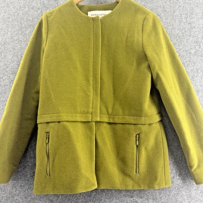 Vintage Doncaster Womens Wool Blend Cape Coat Sz 8 Green Pockets Jacket Cottage - Image 1 of 4