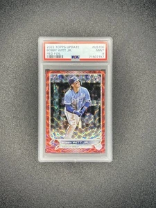 2022 Topps Update #US100 Bobby Witt Jr. Red Foil Rookie /199 PSA 9 - Picture 1 of 2