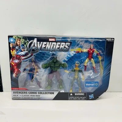 Juego de caja de cómics Avengers Walmart Marvel Universe 3,75” Hulk Loki Hawkeye Iron Man Foto 1 de 4