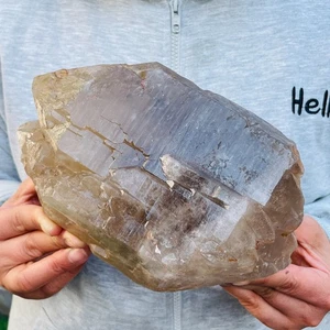 6,93 Pfund große natürliche klare Rauchquarz Skelett Kristall rau Mineral Probe - Bild 1 von 15