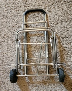 VINTAGE Folding Luggage Cart Dolly Hand Truck Retro Travel Utility Carrier Used - Picture 1 of 9