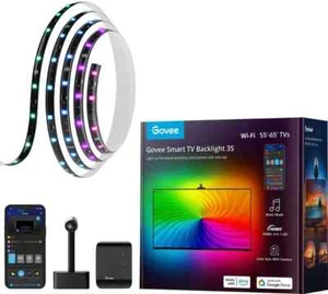Govee - Dreamview Smart Tv Backlight 3S Strip Lights for 75”- 85” TVs H6098AD2 - Picture 1 of 13