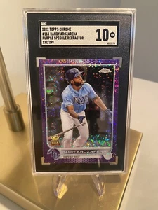 2022 Randy Arozarena Topps Chrome Purple Speckle Refractor SGC GM 10 #132/299 - Picture 1 of 2