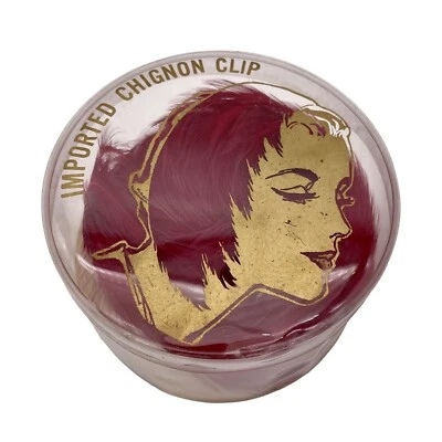 Винтажная импортная заколка для волос шиньон ~ красные перья ~ в коробке ~ ХОРОШАЯ! - Изображение 1 из 4