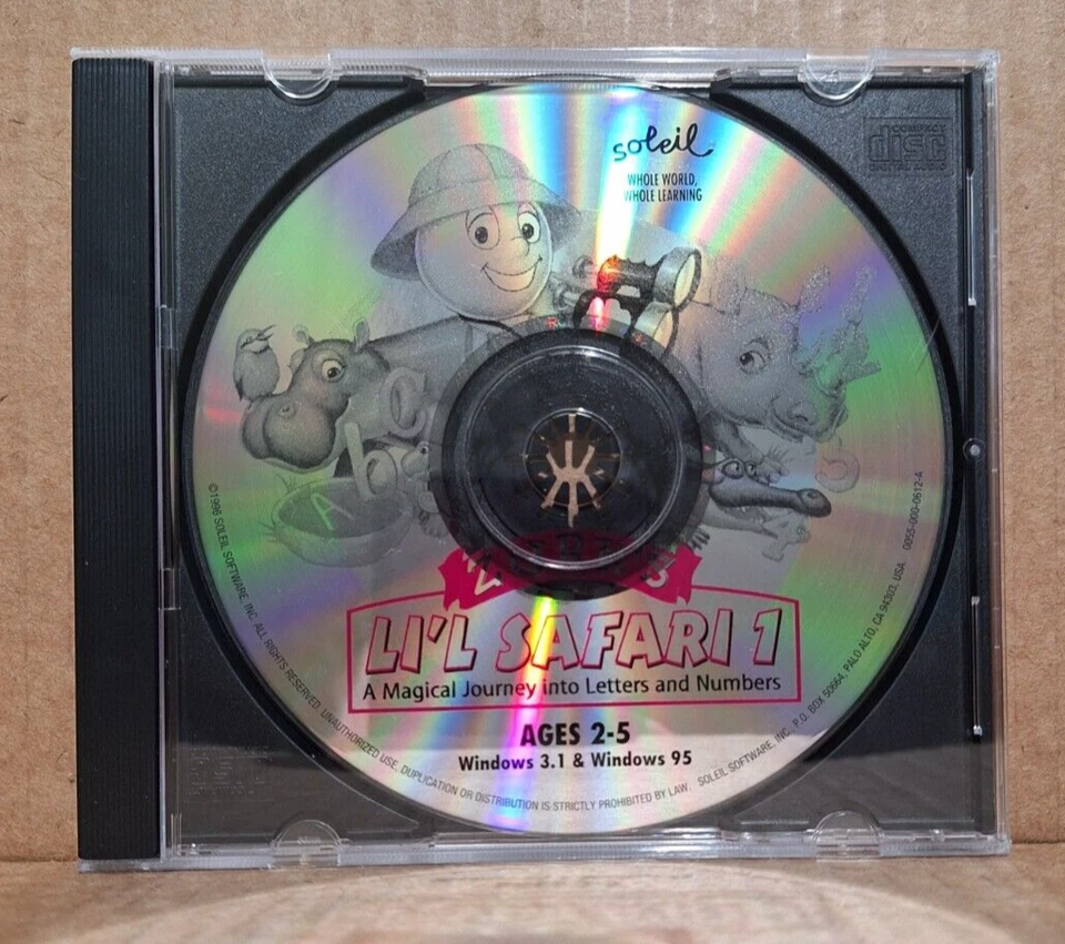 Zurk's Li'l Safari (PC / DOS, 1993) - Rare Children's Game - Disc Only, Tested - Image 1 of 1