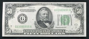 FR. 2102-G 1934 $50 FRN FEDERAL RESERVE NOTE CHICAGO, IL GEM UNCIRCULATED - Picture 1 of 2