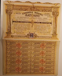 Compania Minera de Saturno, Hostotipaquillo, Estado de Jalisco / Mexico 1910 - Picture 1 of 2