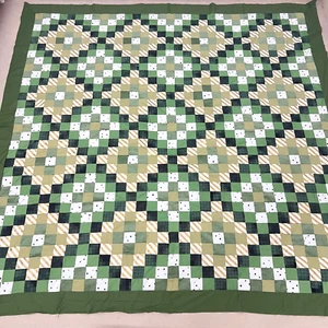 Handmade Irish Chain Patchwork Queen size Quilt top/topper Sewing/Quilt craft - Picture 1 of 4