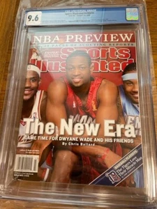 2006 Lebron James, Dwyane Wade, Carmelo Anthony RED Sports Illustrated CGC 9.6 - Picture 1 of 4