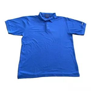 Vintage Levis Big E Blue Mens Polo Shirt Size L Embroidered Logo - Picture 1 of 6
