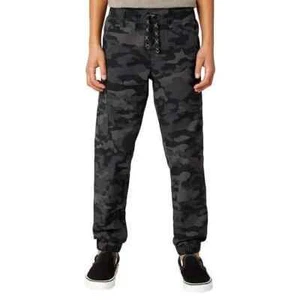 Boys Size XS (5/6) Weatherproof Vintage Black Camo Fleece Lined Joggers Pants - Picture 1 of 6