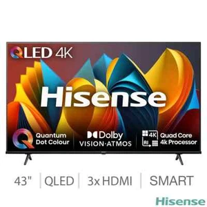 Hisense 43E7NQTUK 43 Inch QLED Freely Smart TV - SALE!!! - Picture 1 of 8