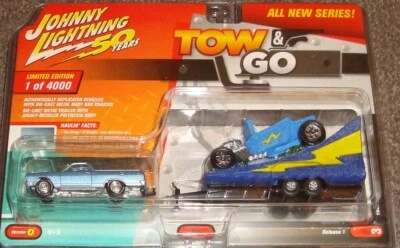 1965 CHEVY EL CAMINO PICK UP  & PARADE FLOAT TRAILER - 1:64 - JOHNNY LIGHTNING - Image 1 of 3