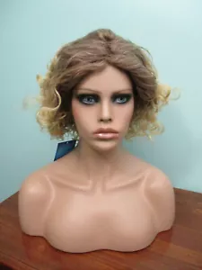10" medium length blonde and brown OMBRE curly WIG by DIY - NWT - Picture 1 of 11