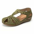 Womens Closed Toe Wedge Sandals Summer Comfty Casual Walking Shoes Size 5-13