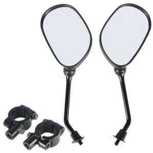 For Honda Yamaha US 7/8" Handlebar Mount ATV Rear View Side Mirrors With - Picture 1 of 6