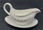 Wedgwood Gold Chelsea Gravy Boat and Stand