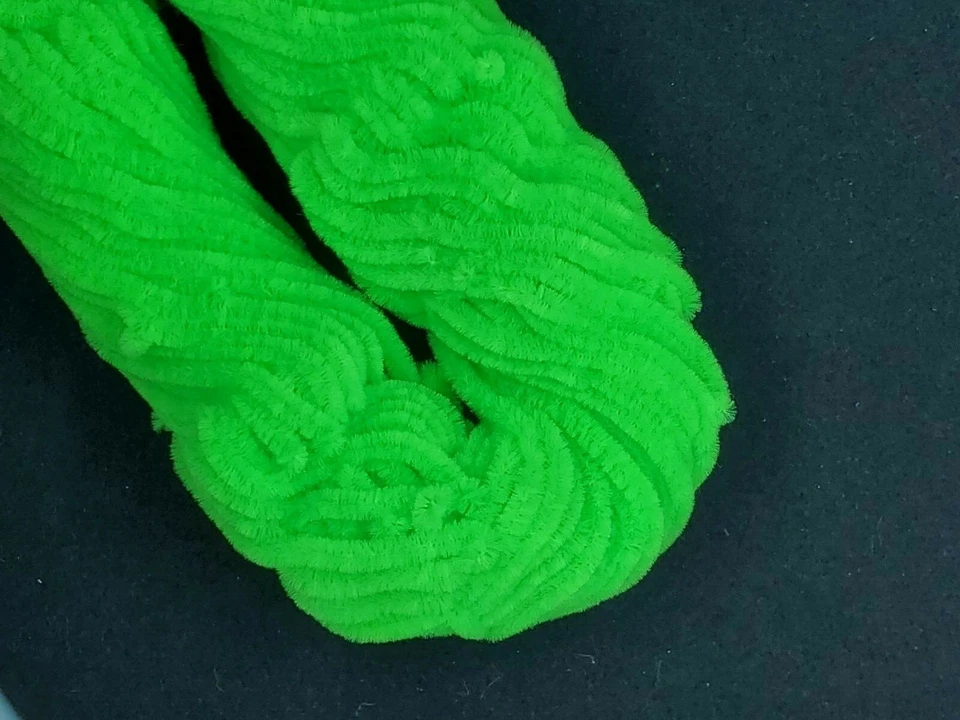 FL. CHARTREUSE NYLON CHENILLE 5 YARDS - Fly & Jig Tying Material You Pick Size - Image 1 of 1