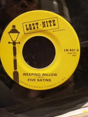 FIVE SATINS  7" 45 RPM "Weeping Willow" & "Wonderful Girl" NM- condition Foto 1 de 2