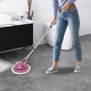 Lucidatrice per pavimenti scrubber elettrico mop macchina per la pulizia cera piastrelle - Foto 1 di 24