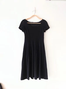 ANAYI 100% Wool Made in Japan Black Dress XS 36 - Picture 1 of 9