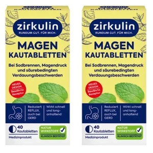 ✅ Zirkulin Magen-Kautabletten bei Sodbrennen Magendruck 2x 40 Stück ✅ - Bild 1 von 1