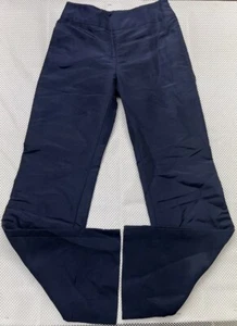 OSCAR DE LA RENTA BLUE SILK PANTS WIDE LEG , SIZE 4 $950 Side Zip - Picture 1 of 7