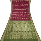Vintage Red Sarees 100% Pure Kanjivaram Silk Zari Woven Sari 5YD Craft Fabric