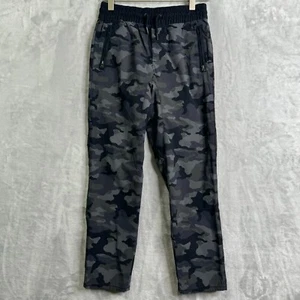 Gap Kids Hybrid Pant Black Camo Large Unisex Pull On Elastic Waist Zip Pockets - Picture 1 of 6