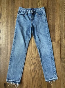 Gap Denim Size 14 Girls Straight Blue Jeans   - Picture 1 of 3