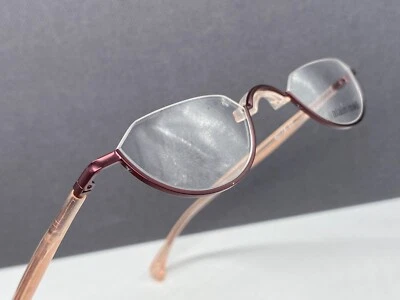 Alain Mikli Eyeglasses Frames Woman Red Pink Round Oval Half A0123 Semi-Rimless - Image 1 of 4