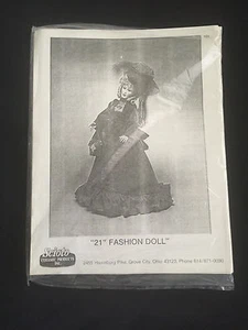 Teenas Dolls Fashion Elegance Doll Pattern Dress Slip Pantalettes Hat Purse 1986 - Picture 1 of 2