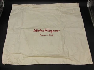Salvatore Ferragamo Beige Dust Bag 48cm x 41cm Drawstring Pouch Florence Italy - Picture 1 of 2
