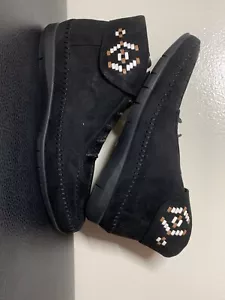 Comfortview Boots Black Suede Shoes Size 7 W - Picture 1 of 5