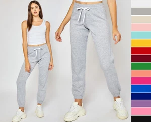 Reflex Damen Premium Fleece gefütterte Joggerhose Training Fitnessstudio Lounge Baumwolle - Bild 1 von 26