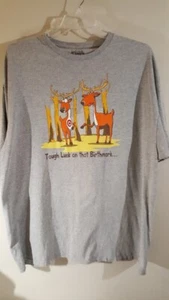 Life Style Classics lustiges Jäger Humor graues T-Shirt Herren Größe 3 XL EUC - Bild 1 von 2