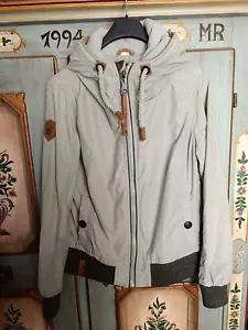 Naketano Damen Jacke – Größe L (40/12) – Grau/Khaki mit Kapuze mit Kordelzug - Bild 1 von 7